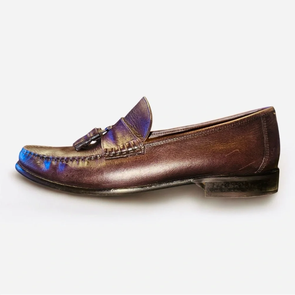 Florsheim 11393 Tassel Stitched‎ Pinch Moc Comfort Dress Loafers Mens size 9M